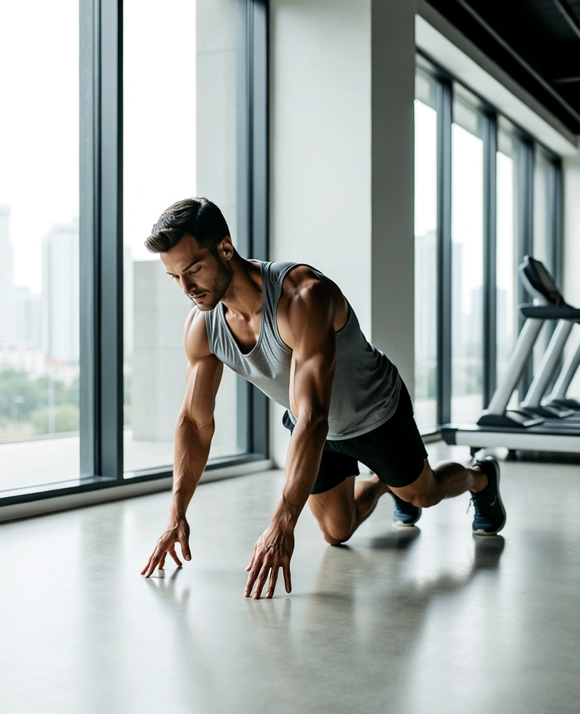 Active male lifestyle focus